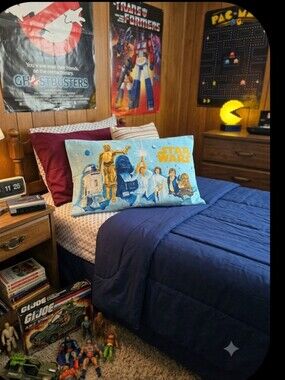 VINTAGE 1977 Star Wars Pillowcase Bibb Deadstock Mint Condition Unwashed Origina